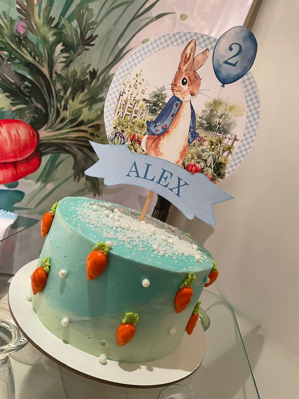 Topper personalizado para pastel · Ejemplo de uso